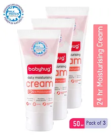 Babyhug Milk Protein Formula Daily Full Body and Face Moisturizing Cream - 50 ml (Pack of 3)