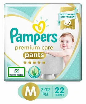 Pampers Premium Care Pant Style Diapers Medium Size - 22 Pieces