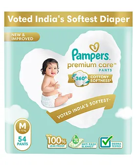 Pampers Premium Care Pant Style Diapers Medium - 54 Pieces