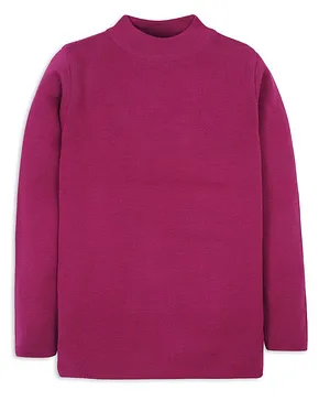RVK Full Sleeves Solid Colour Sweater - Pink