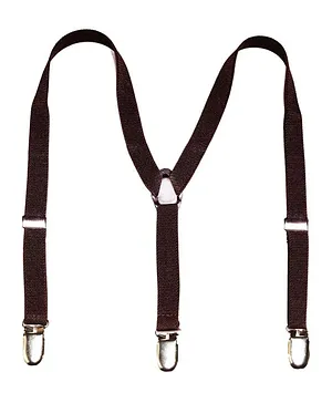 Little Hip Boutique Solid Colour Suspenders - Brown