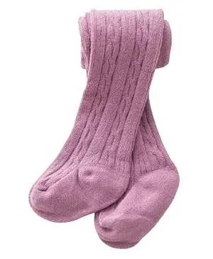 SYGA Cotton Solid Knit Tight Leggings - Purple