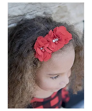 Akinos Kids Gorgeous Flower Headband - Red
