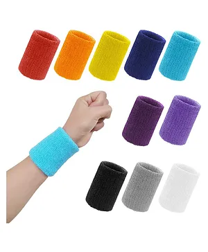 Spanker Thick Cotton Athletic Wristbands Pack of 2 Pairs - Color May Vary