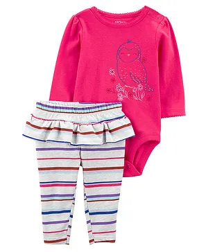 Carter's Baby 2 Piece Onesie with Pant Set - Pink