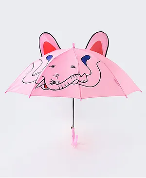 3D Pop Up Umbrella Elephant Print - Pink