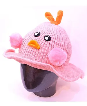 Tipy Tipy Tap Duck Rattle Infant Hat - Pink