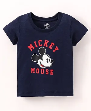 Bodycare Cotton Half Sleeves T-Shirt Mickey Mouse Print- Navy Blue