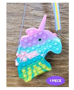 Puchku Unicorn Pop It Sling Bag for Picnic Travel - Multicolour