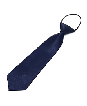 Bhoomi Collection Solid Neck Tie - Navy Blue