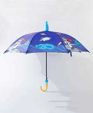 Babyhug Free Size Umbrella Space Print - Blue