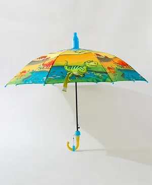 Babyhug Free Size Umbrella  Dino Print - Multicolour