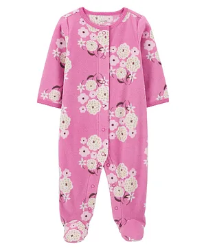 Carter's Floral Snap-Up Fleece Sleep & Play Pajamas