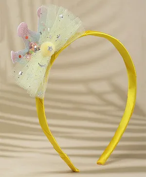 Stol'n Crown Star With Net Embellished Hair Band - Yellow