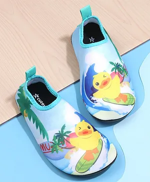 Cute Walk by Babyhug Duck Printed Slip On Water Shoes - Multicolour