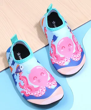 Cute Walk by Babyhug Octopus Printed Slip On Water Shoes - Multicolour