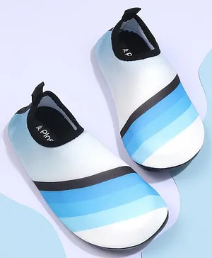 Pine Kids Striped Slip On Water Shoes - Blue & White