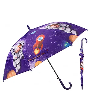 Fiddlerz Umbrella for Kids Waterproof Windproof Antidrip Transparent Sleeve Cover Rain Kids Umbrella - Dark Blue