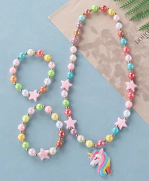 Babyhug Neck Piece & Bracelet Set Free Size - Multicolor