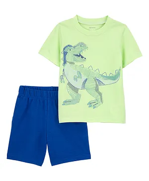 Carter's Toddler 2-Piece Dinosaur Tee & Short Set - Green