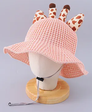 Kookie Kids Bucket Hat Giraffe Design Pink - Diameter 19.5 cm
