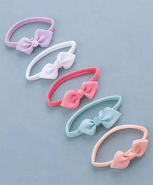 Babyhug Headbands with Bow Free Size Pack of 5 - Multicolour