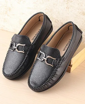 Pine Kids  Slip On Loafer Shoes - Black
