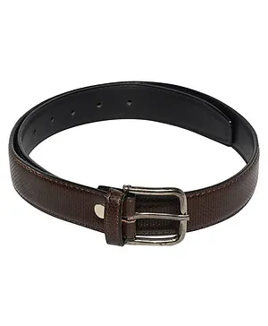 Kid-O-World Self Design Leather Belt - Brown
