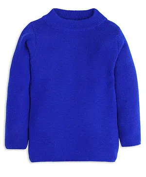 RVK Full Sleeves Solid Skivvy Pullover Sweater - Royal Blue