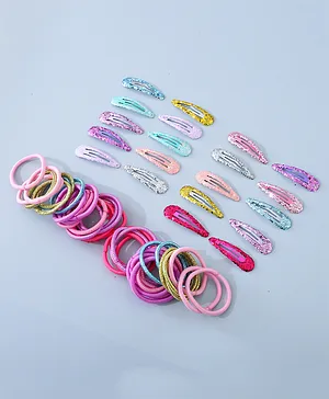 Babyhug Hair Accessories Combo Set  Free Size Multicolor - Pack of 40