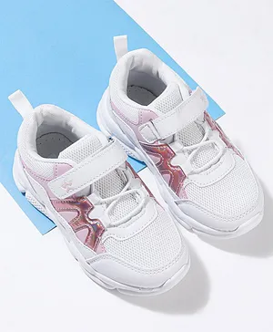 Cute Walk by Babyhug Sneakers With Velcro Closure  - White
