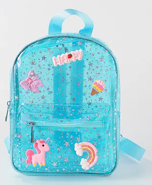 Babyhug Unicorn Fashion Backpack  Free Size - Blue