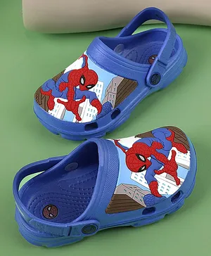 Kidsville Marvel Avengers Superheroes Featuring Spider Man Designed Perforated Clogs - Blue