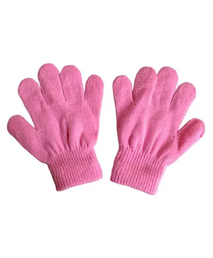 Tipy Tipy Tap Woolen Full Finger Gloves - Pink