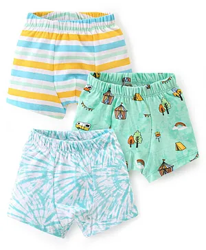 Babyhug 100% Cotton Knit Striped Trunk Pack of 3 - Multicolor
