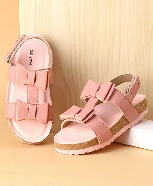 Babyoye Sandals with Velcro Closure - Pink