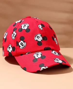 Babyhug Disney Mickey Mouse Summer Cap - Red