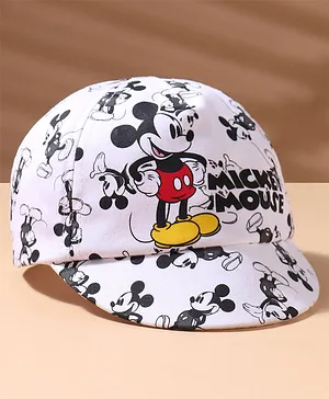 Babyhug Disney Mickey Mouse Summer Cap - White