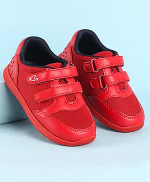 Babyoye Casual Shoes with Velcro Closure - Red