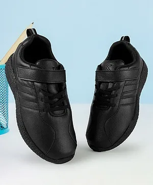KazarMax Solid School Shoes - Black