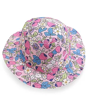 Babyhug Cotton Two Layer Bucket Hat Floral Print- Multicolor
