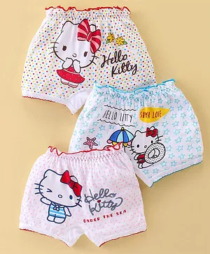 Bodycare Cotton Knit Bloomers With Hello Kitty Print Pack Of 3 - Multicolor