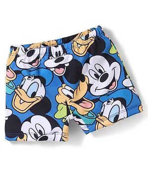 Babyhug  Disney Mickey Mouse Family Print Swimming Trunk - Blue