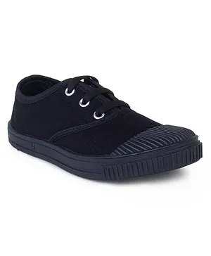 CHamps SHOES Solid Detailed Lace Tie Up  School Shoes -  Black