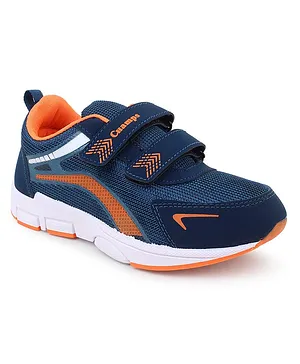 CHamps SHOES Mesh Detailed Double Velcro Closure Sports Shoes  - Teal Blue & Orange