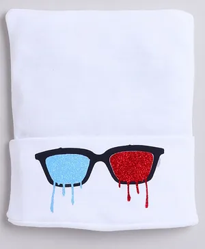 Tipy Tipy Tap  Holi Theme Sunglasses Printed  Square Cap - White