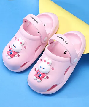 Babyoye Clogs with Back Strap Closure - Pink