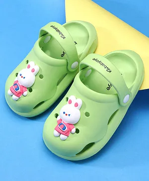 Babyoye Clogs with Back Strap Closure - Green