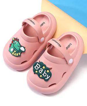 Babyoye Clogs with Back Strap Closure - Pink
