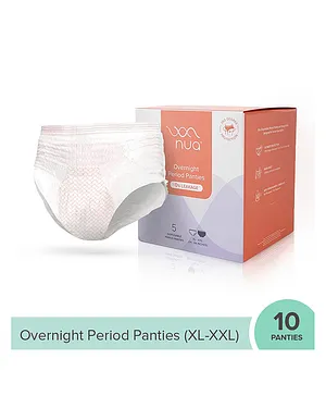 Nua Overnight Period Panties Pack of 10 (XL-XXL)